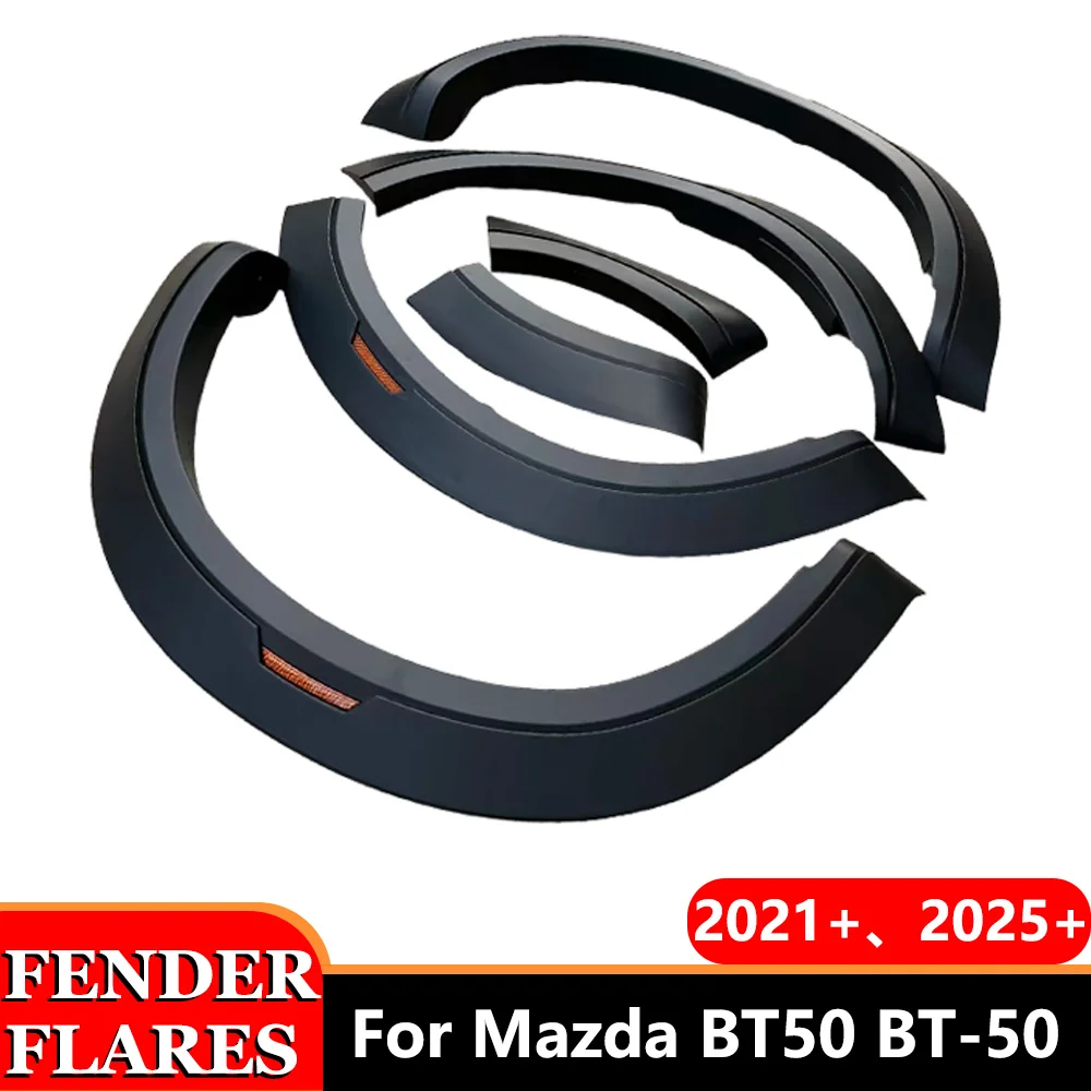 Fender Flares Wheel Arch With Reflective Marker​ for Mazda BT50 BT-50 2021 2022 2023 2024 2025 Mudguards Car Accessories