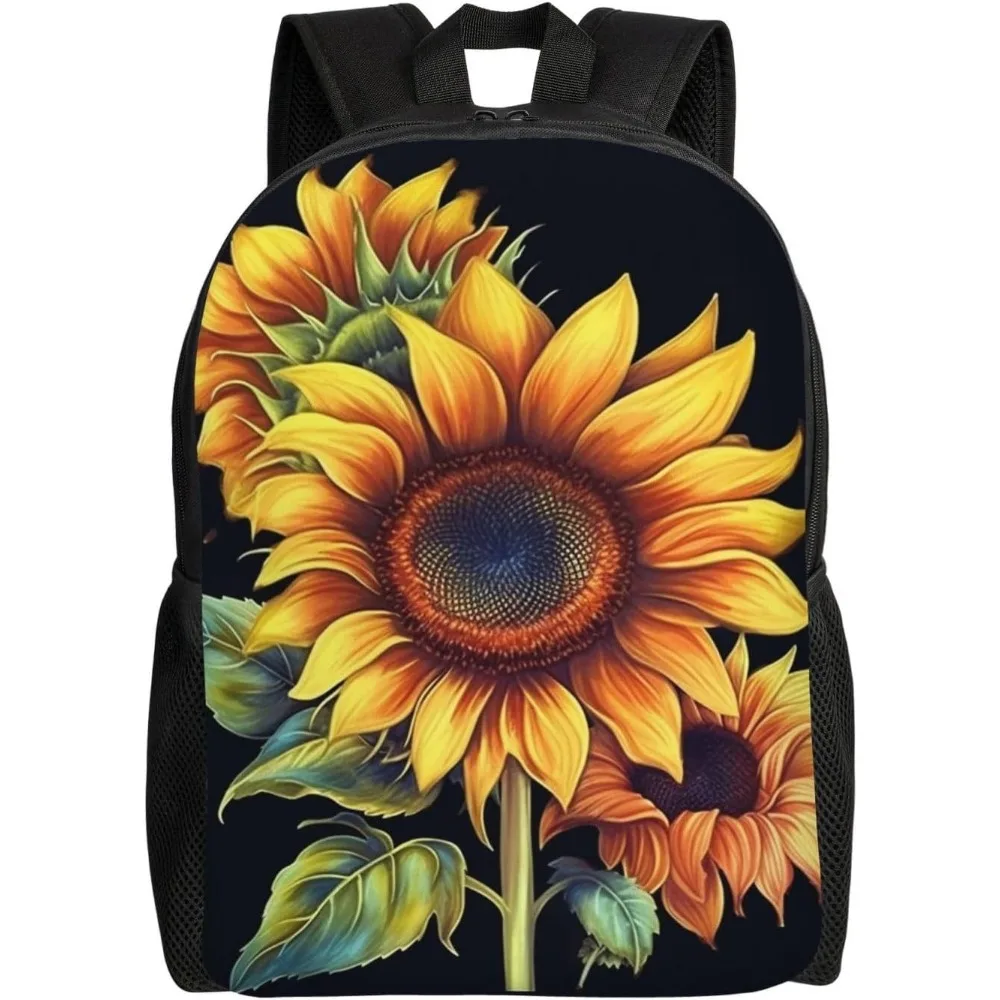 

Summer Sunflower Laptop Backpack For Women Men College Backpack Work Business Computer Bag Lightweight Bookbag Teacher Nurse Bag