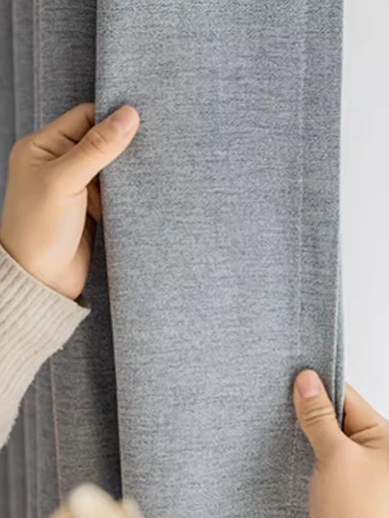 تعتيم كتان بوليستر 100% جاهز لون خالص لستائر نافذة المنزل في الفندق لغرفة المعيشة