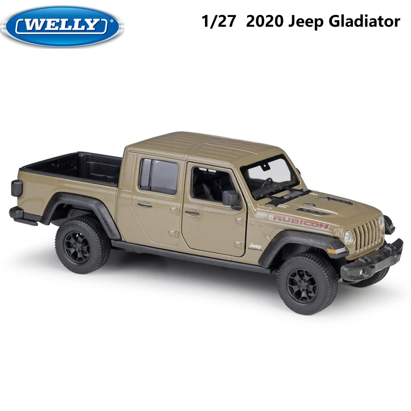 

WELLY 1:27 2020 Jeep Gladiator Alloy Diecast Car Model Off-Road Pickup Truck Metal Model Pull Back Toy Collection Gift Children