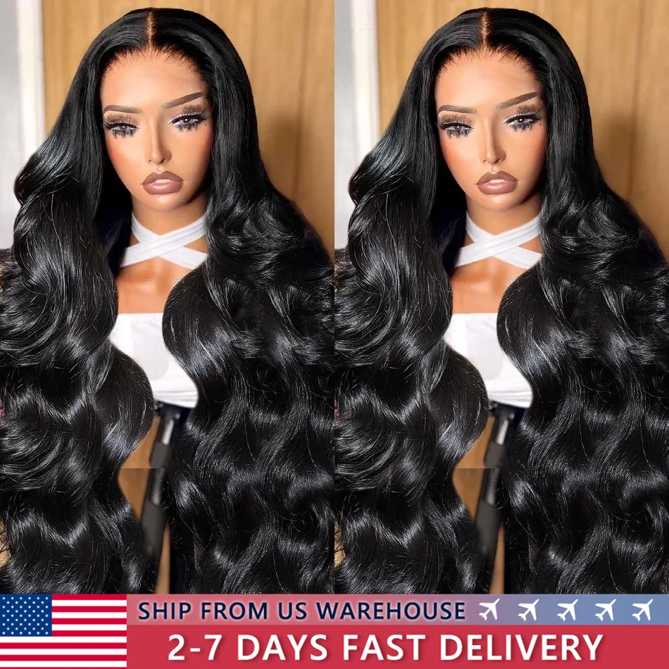 28 30 Inch Body Wave 180 Density Frontal Wig 360 Full Lace Wig Human Hair Pre Plucked Remy Water Wave 13x4 Front Wig For Women