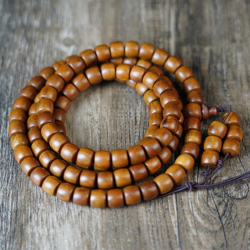 

Natural lightning-striken jujube wood 108-bead bracelet, collectible prayer beads, authentic