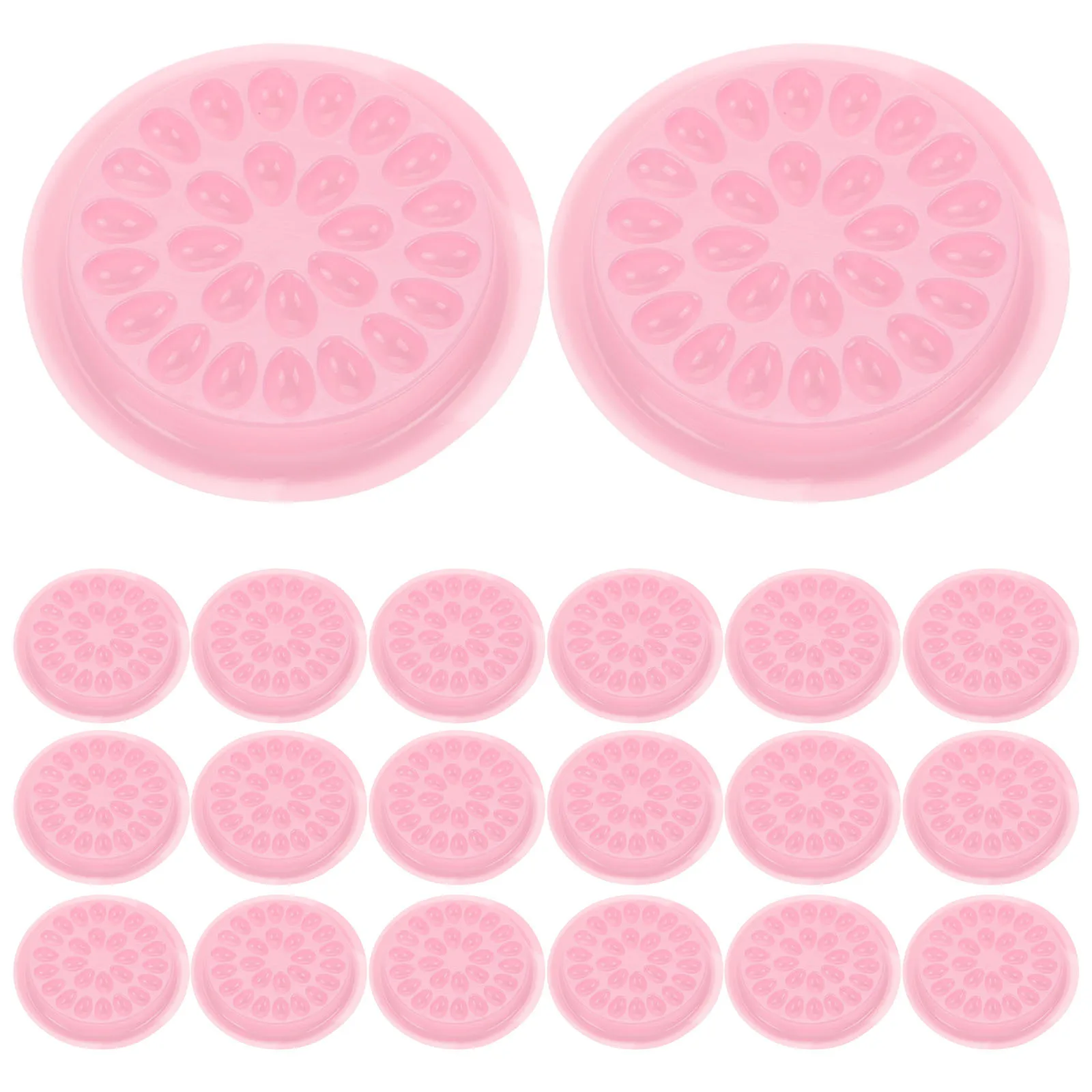 

50Pcs Durable PVC Eyelash Extension Pallets Glue Spillage Prevention Stylish Lash Holder Makeup Tool Supplies Eyelashes Holder