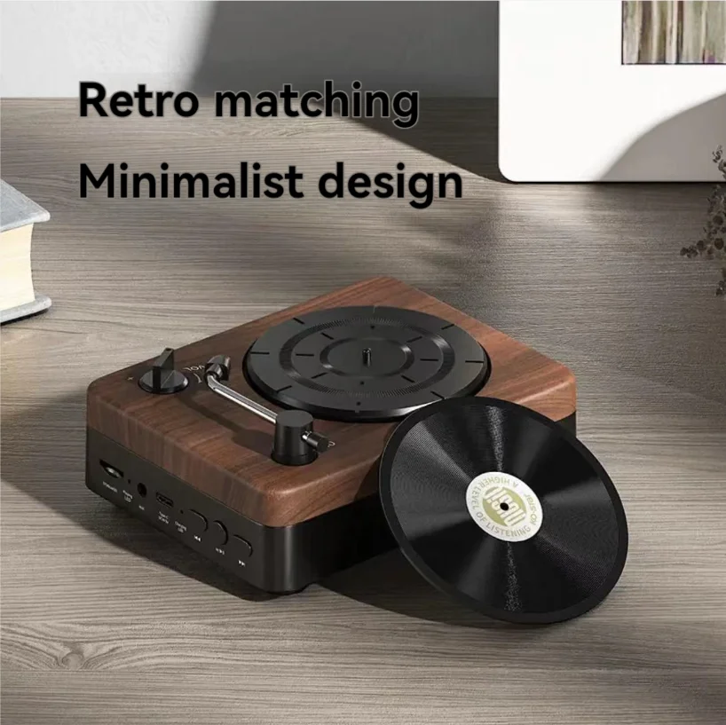 

New Atomic Vinyl Record Player Bluetooth Speaker Creative Retro Audio Radio HIFI Sound Effect Super Long Standby Bluetooth Music