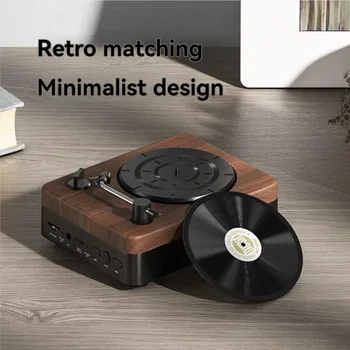 New atomic vinyl record player Bluetooth speaker creative Retro audio radio HIFI sound effect super long standby Bluetooth music