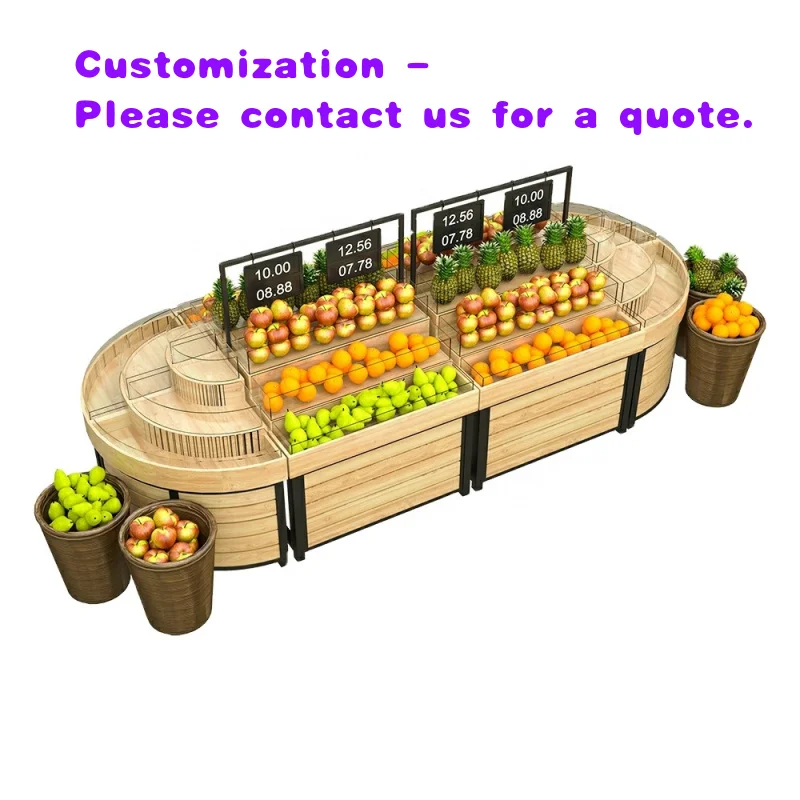 custom.New Design Multi Unit Display Vegetable Fruit Stackable Display Rack Supermarket