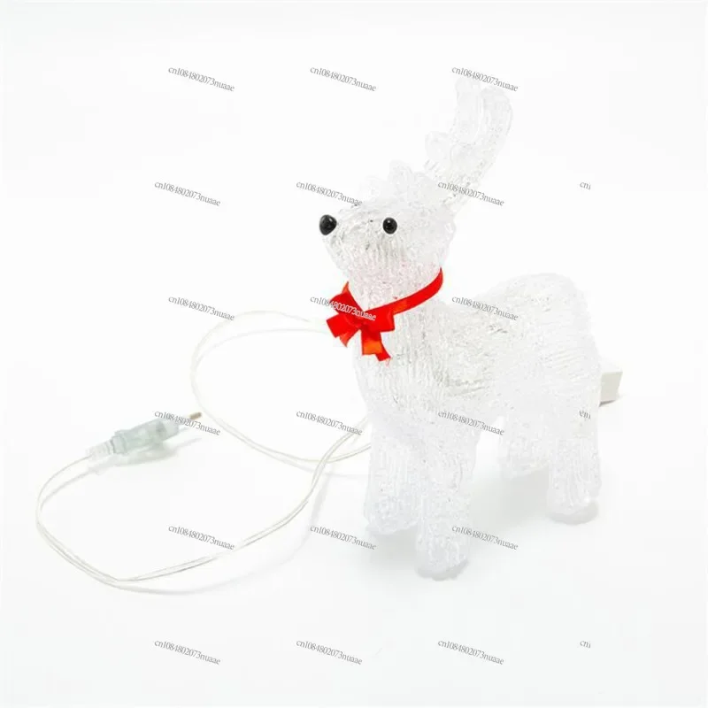 Christmas deer DIY white luminous acrylic deer Christmas decorative tabletop ornament