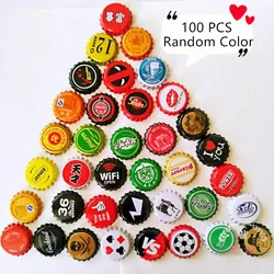 Decoration Beer Bottle Caps Metal Tin Craft Cocktail Caps Beverage Caps Artwork Caps Ornaments Pattern Beer Caps Collection Love