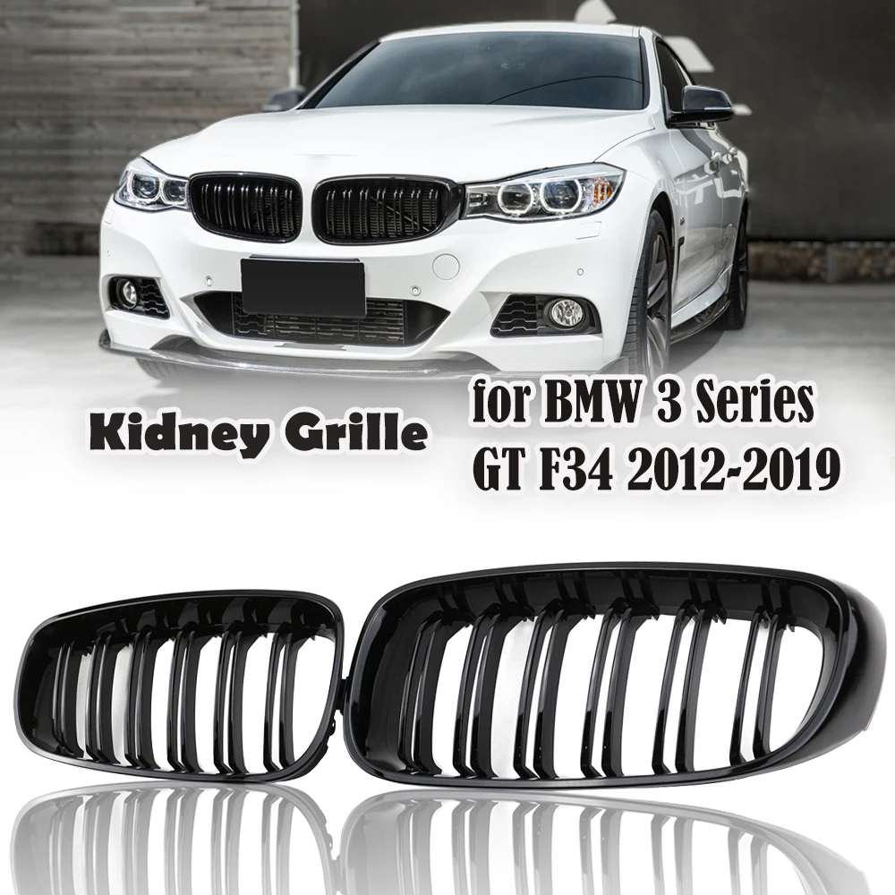 Hohe Qualität Front Stoßstange Niere Grille Doppel Lamellen Für BMW 3 Serie GT F34 2013-2020 320i 328i 335i XDrive Ersatz Grills