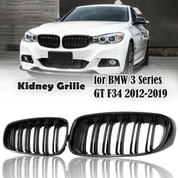 Recambio de rejilla delantera de riñón doble para BMW, accesorio de alta calidad, doble listón, modelos Serie 3 GT F34, años 2013 a 2020, 320i, 328i, 335i y XDrive