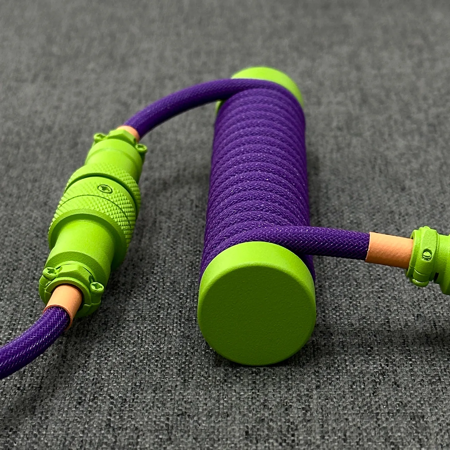Spiral Coiled Keyboard Cable with Aviation Connector Short Three Section for 8K Polling Rate Magnetic Switch Gaming Keyboard