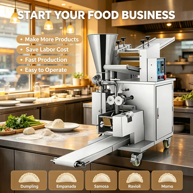 Automatic Ravioli Making Machine Smooth Non-Stick Surface Prevents Ravioli Sticking Together Before Freezing Packaging Process