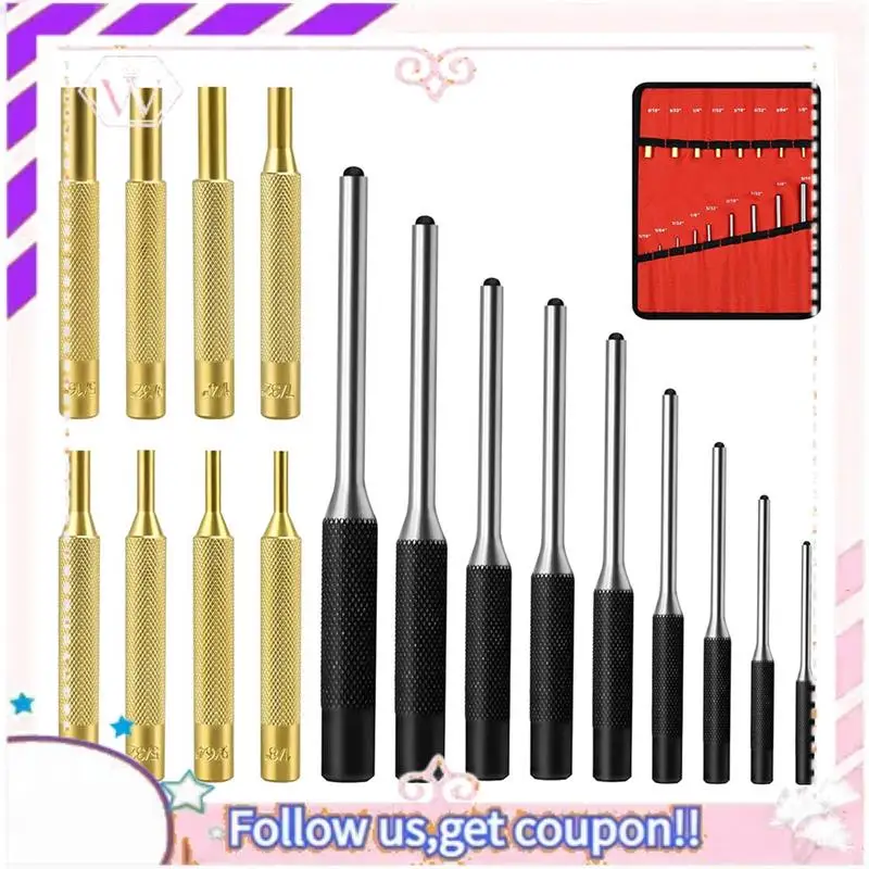 

Y74A-инструменты для удаления перфоратора, включая латунные пробойники, пробойники для стальных штифтов с сумкой для хранения