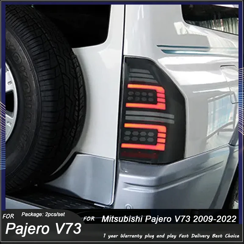 

LED Taillights For Mitsubishi Pajero V73 V75 V77 2009-22 LED Rear Running Light Reverse light Dynamic turn signal fog lights