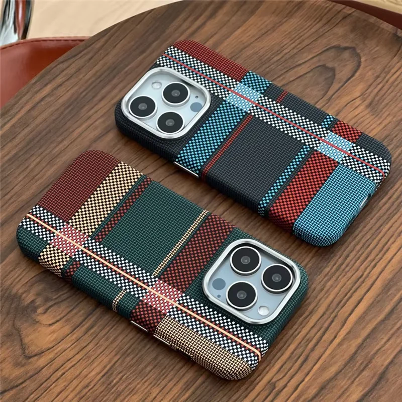 Retro Geometric Totem Relief Magsafe case for iPhone 16 15 13pro 12 14Pro Max Alloy Lens protection Wireless Charging hard cover