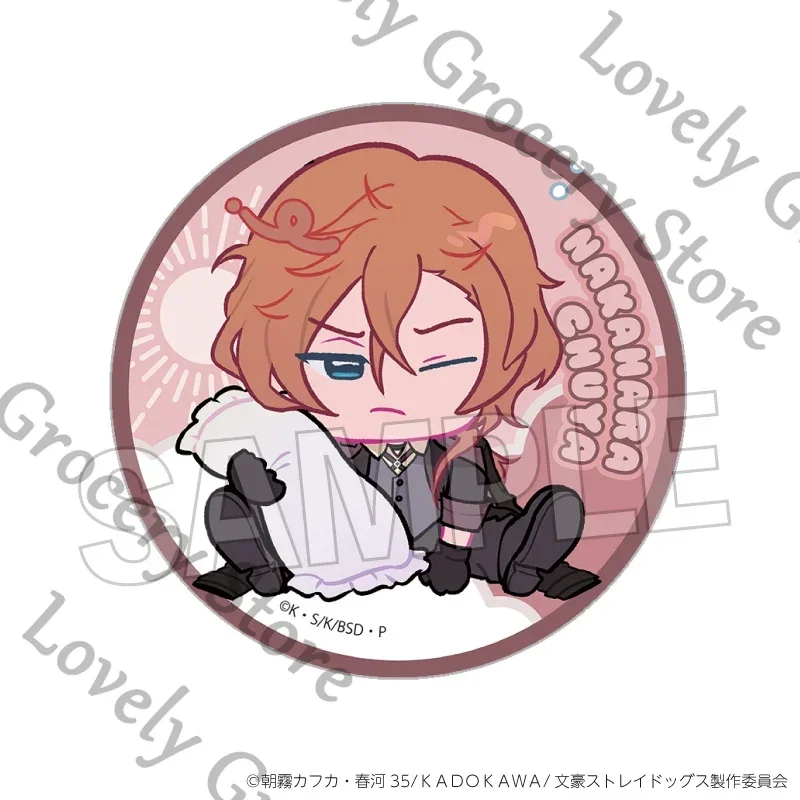 Bungo Stray Dogs Fyodor D Nikolai Gogol‌ Dazai Osamu Cosplay Anime Badge Emblem Genuine 56mm Brooch Cartoon Widget Pendants Fans view 5
