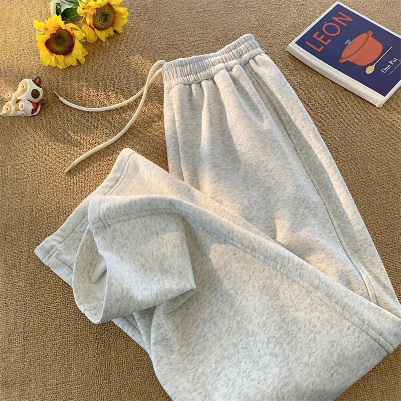 Heavy Duty Sweatpants for Men's Spring and Autumn 2025 New Trend Loose Straight Drawstring Casual Sports Pants