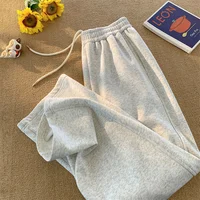 Pantalones de chándal resistentes para hombre primavera y otoño 2025, nueva tendencia, pantalones deportivos informales holgados y rectos con cordón