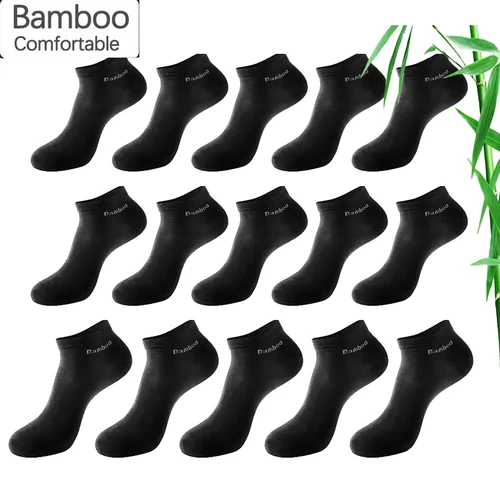 5/10/15/20 pares de calcetines tobilleros de fibra de bambú para hombres y mujeres calcetines náuticos suaves y transpirables regalos para hombres calcetines cortos de primavera y verano