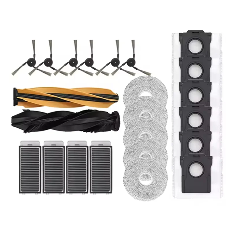 A15Q-22PCS Replacement Parts For Dreame X50 Ultra / S40 Enhanced Edition Robot Vacuum Cleaner Brush Filters, Mop Pads, Dust Bag