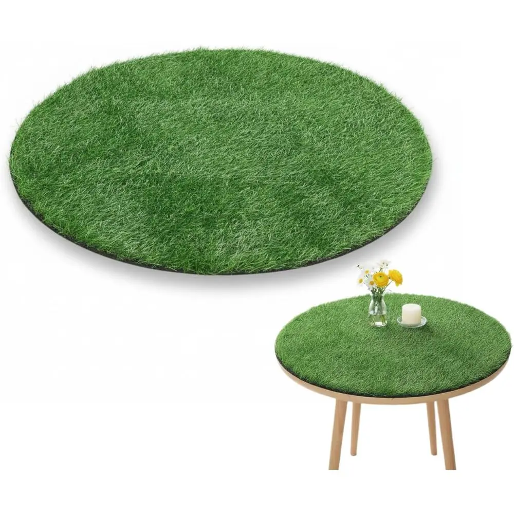 

Круглый пластиковый зеленый коврик из искусственной травы, диаметр 27,5 см, подходит для украшения стола на вечеринках и для декора на открытом воздухе.