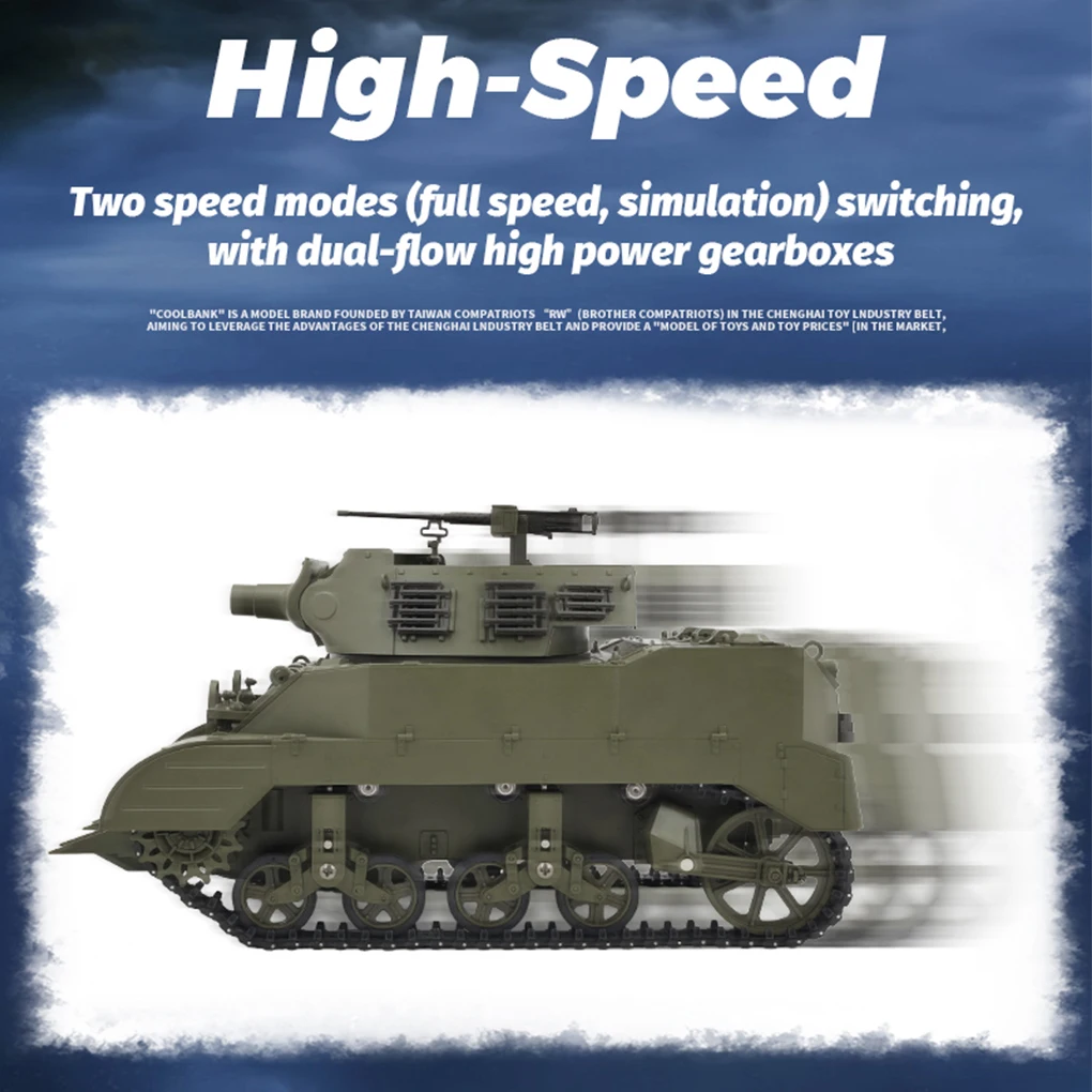 1/16 M8 réservoir télécommandé US arillerie automotrice 360 degrés guerre mondiale Ii réservoir électrique fumer RC réservoir modèle jouets
