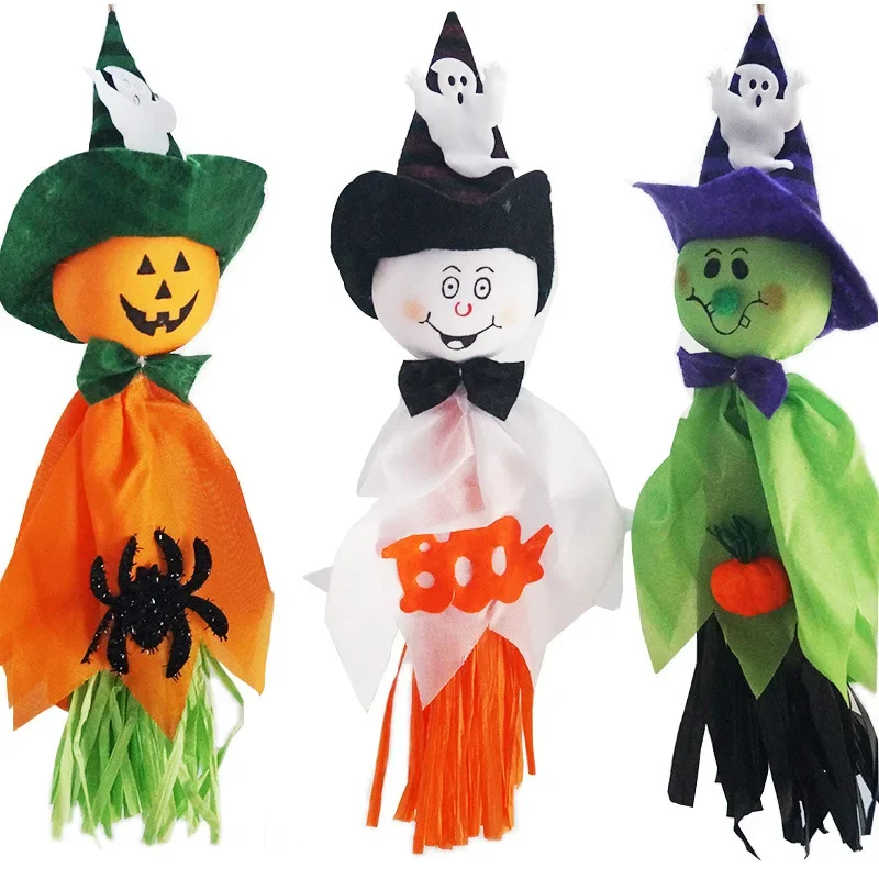 35*16cm Halloween Ghost Tassel Pendant Hanging Drop Horror Decorations For Home Halloween Specter Party