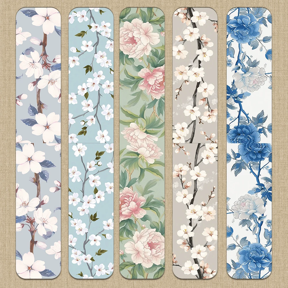 5PCS Creative Flower Magnetic Bookmarks DIY Student Supplies Paper Books Page Marking Interlayer Decorative Bookmarks image 4