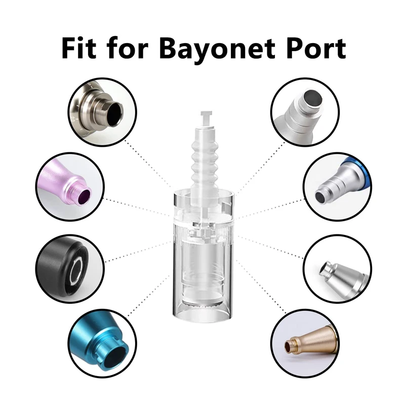 100pcs bayonet 12 36 pins nano needle cartridge microneedling tip for mym m7 m5 professional wireless dermapen kit skin care