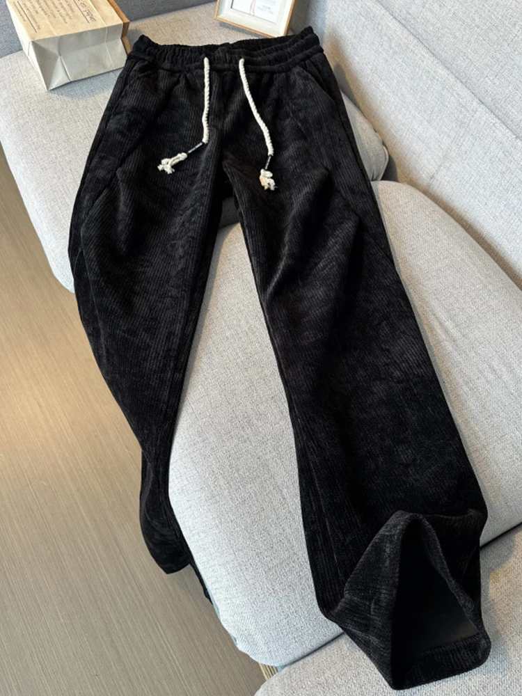 

Мужские повседневные брюки Bla Slim Stripe: осенне-зимние, свободные, широкие, прямого кроя, из вельвета, для делового повседневного стиля