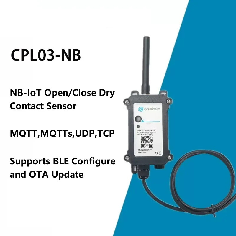 

CPL03-NB NB-IoT Open/Close Dry Contact Sensor Detects Dry Contact Status,Open Time,Open Counts.Including MQTT MQTTs UDP TCP