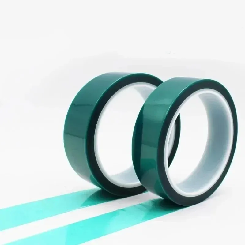 latest models green polyester high-temperature heat masking tape pet silicone coating for painting powder coating anodizing