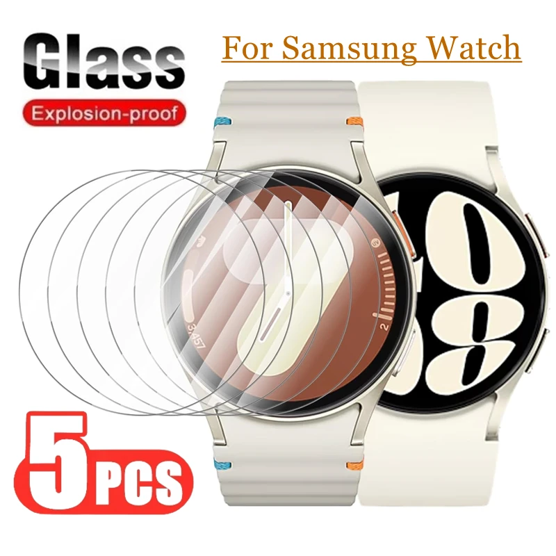 

5Pcs Screen Protector for Samsung Galaxy Watch 7 Ultra 6 5 4 40 44mm Tempered Glass Film for Watch 6 Classic 47 46 5 Pro 45mm
