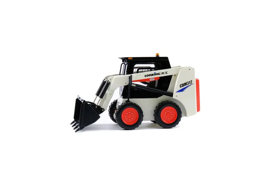 Collectible Diecast Toy Model 1:20 Lonking CDM312 Compact Skid Steer Loader Vehicle Engineering Machinery for Gift,Decoration