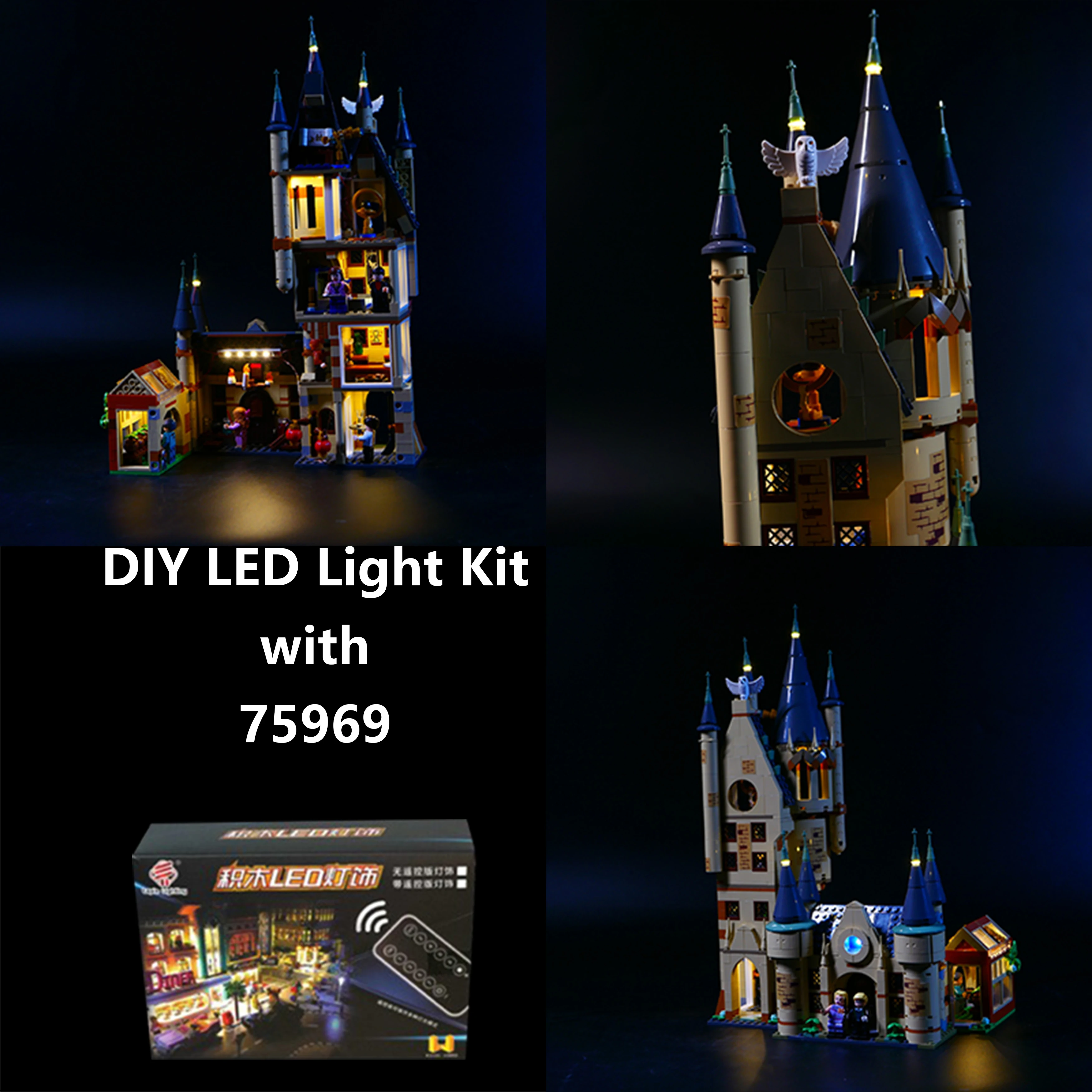 

DIY Building Block LED Light Kit for 75969 Fantasy Castle Tower Model, Decorative Remote Control Lighting Accessories