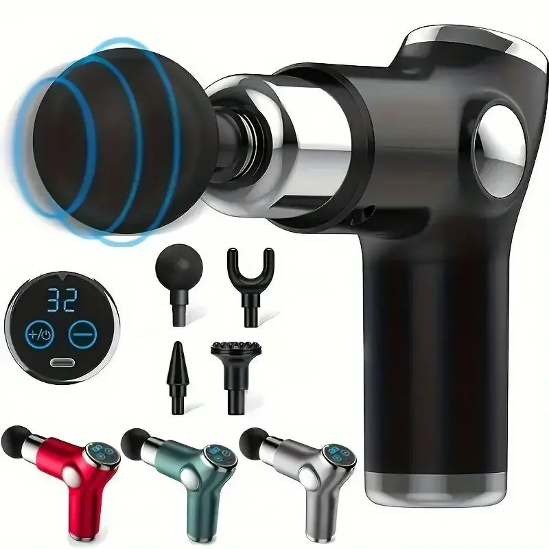 Fascia gun with LED display screen, deep massage tissue, multifunctional equipment, and sports exercise aids