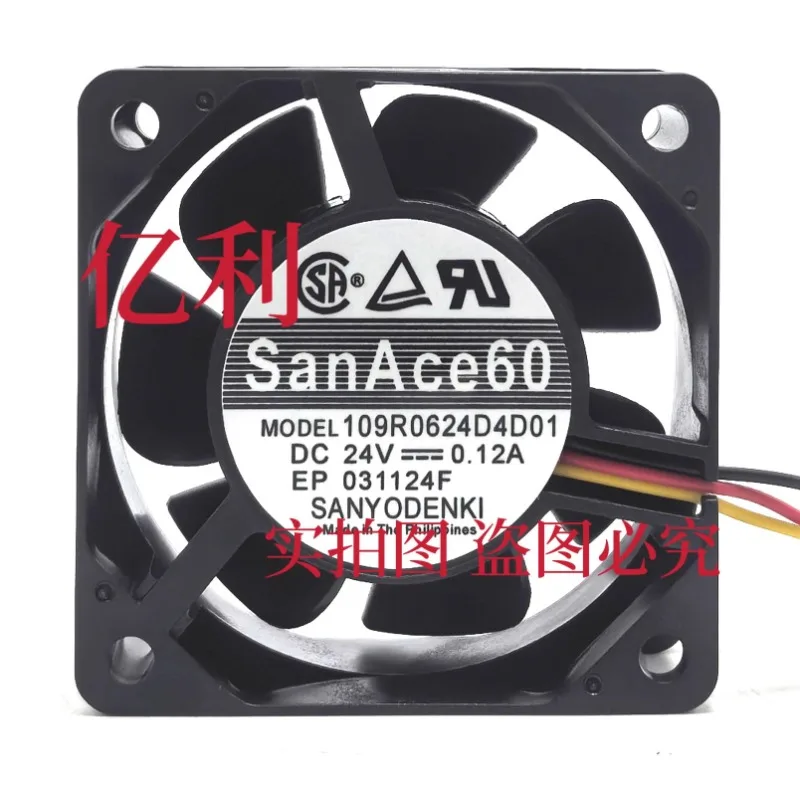 New Cooler Fan for SANYO 109R0624D4D01 DC24V 0.12A 6025 Inverter Cooling Fan 6CM 60*60*25MM