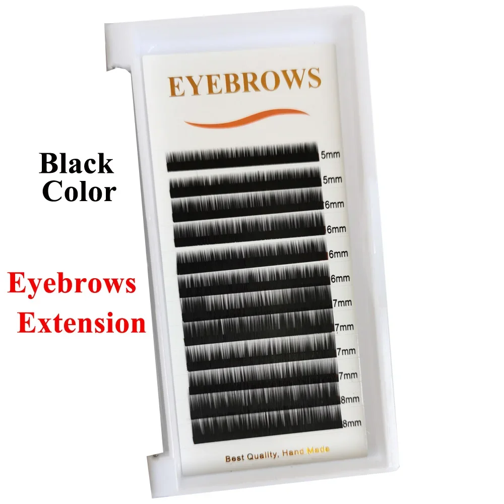 

Wholesale Mink Eyebrow Extension 5 6 7 8mm & mixed length 4 Different Colors 0.10mm Thickness