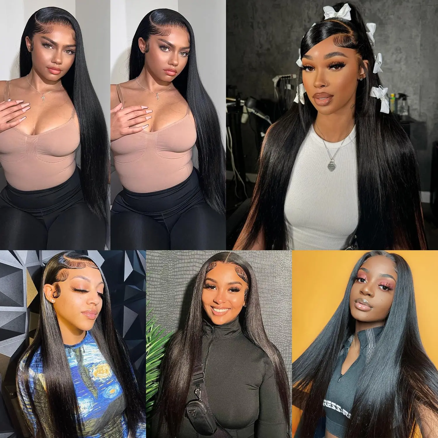 38 40 Inch 13x4 HD Lace Front Wig Brazilian Straight Human Hair Wig For Women 250 Density 13x6 Transparent Lace Frontal Wig