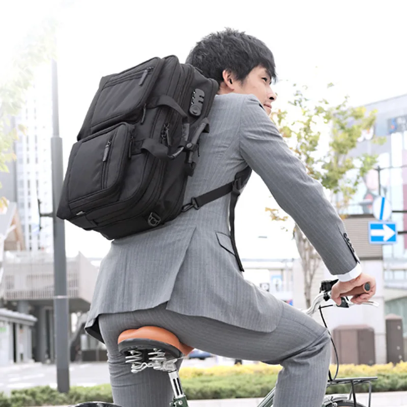 Large Capaci Cuter Bag with Password 3WAY Handheld Double oulder Bapa Waterproof Busin Nylon Notebook Bag