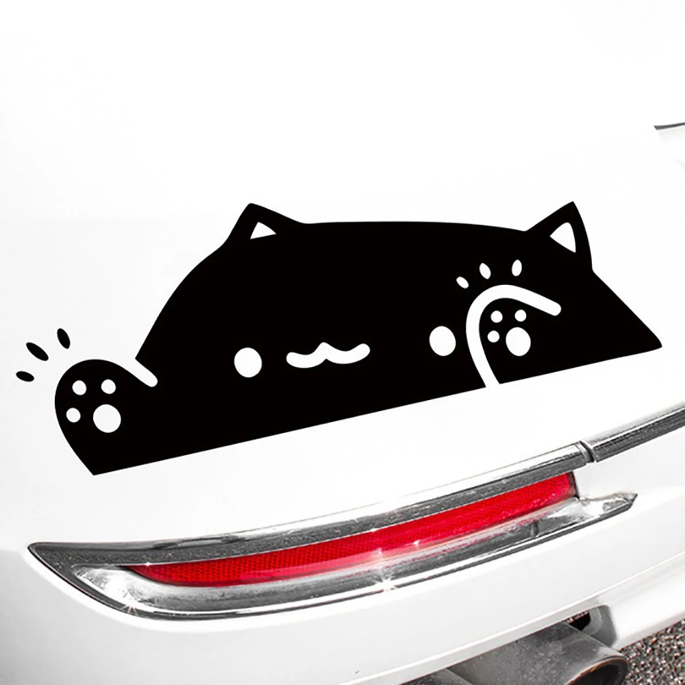 Gato adesivo de carro gatinho batendo na janela personalidade bonito para corpo do carro pára-choques janelas motocicleta portátil parede acessórios a