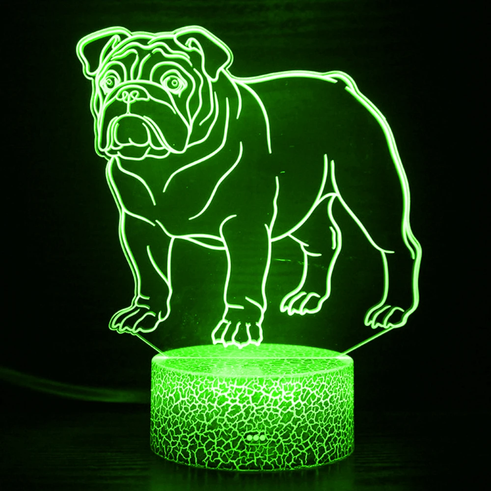 Nighdn Puppy Dog Lamp LED Night Light 7 Color Changing Acrylic USB Bedside Lamp Christmas Birthday Gift for Kids Room Decor