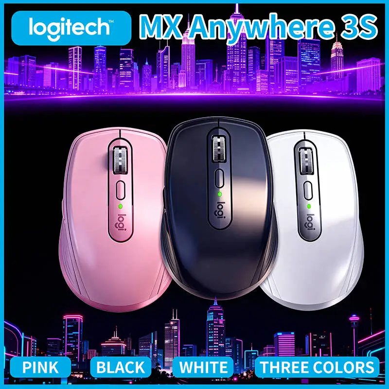 

Компактная мышь Logitech MX Anywhere 3S, эргономичный дизайн, перезаряжаемая, с быстрым прокруткой для портативных ПК Mac