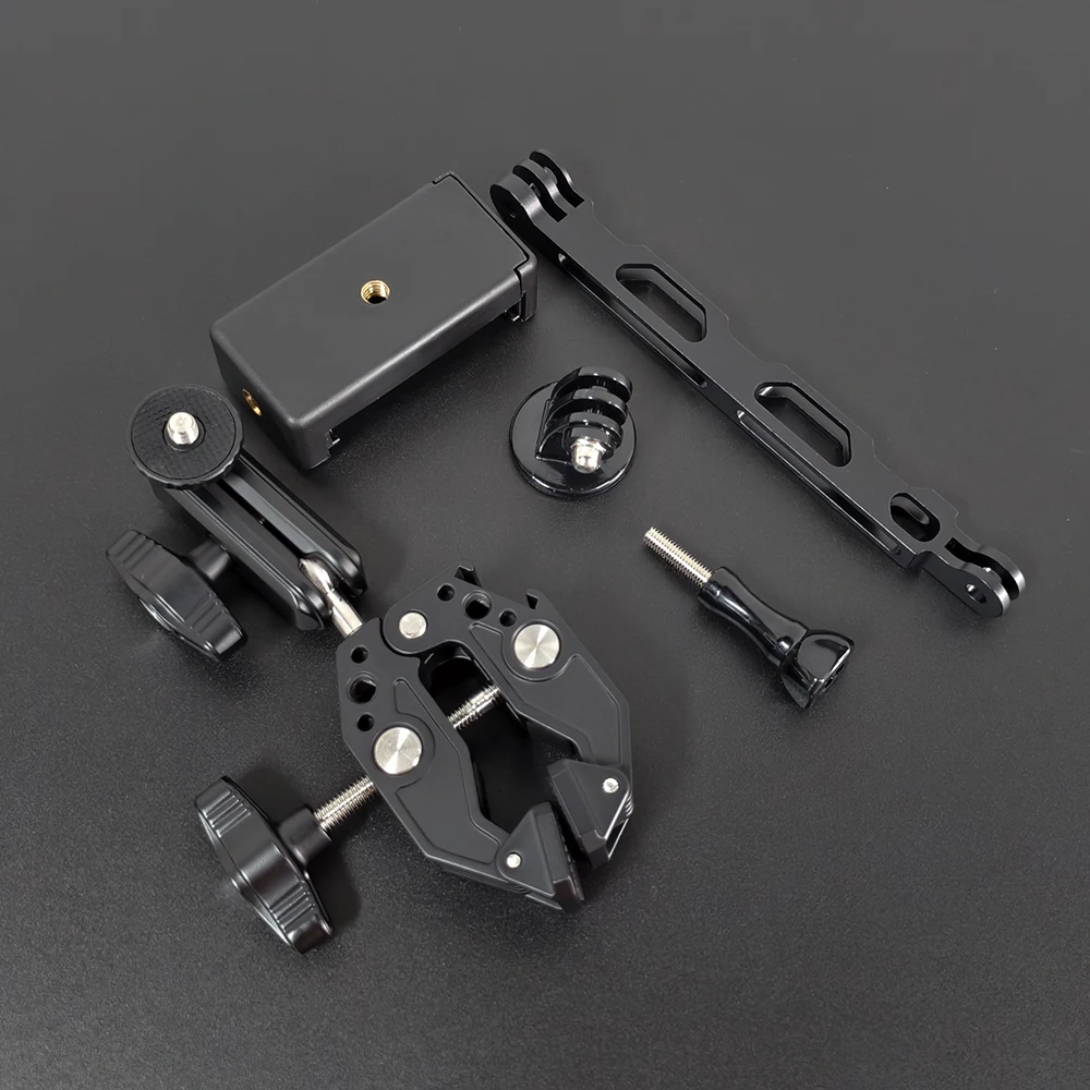 Aluminum Super Clamp with Double Ball Head Magic Arm 1/4