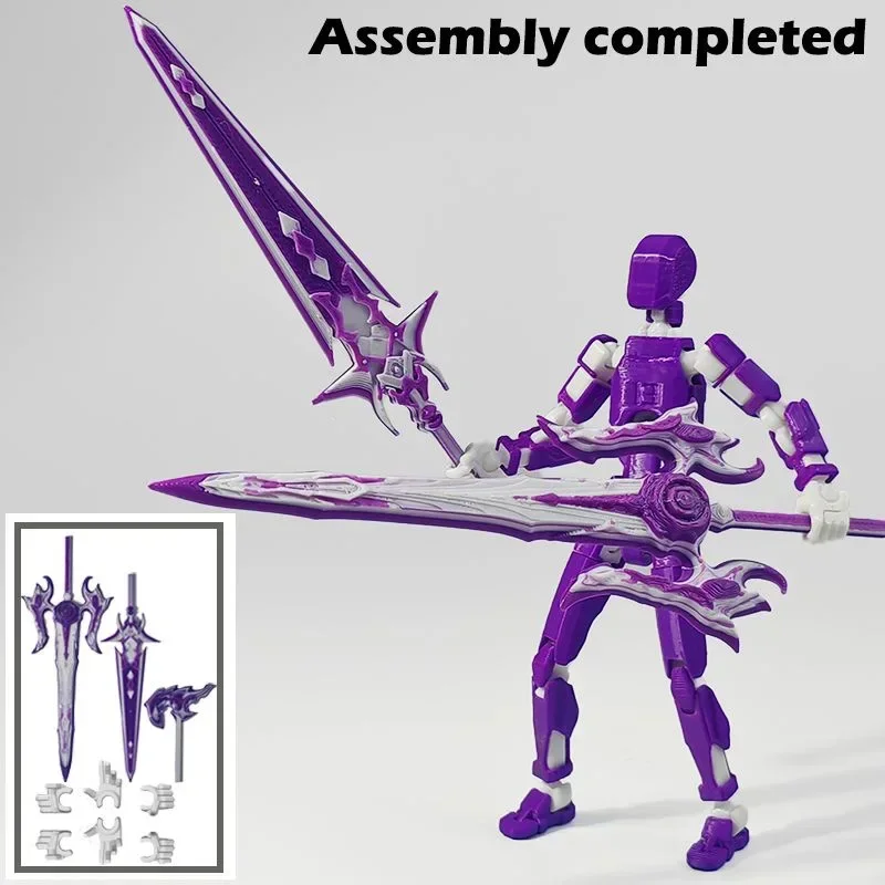 

【Lucky13】In Stock Multi-Joint Articulated Dummy 3D Printed Weapon Armor Set Desk Stress Relief Toy for friends & kids