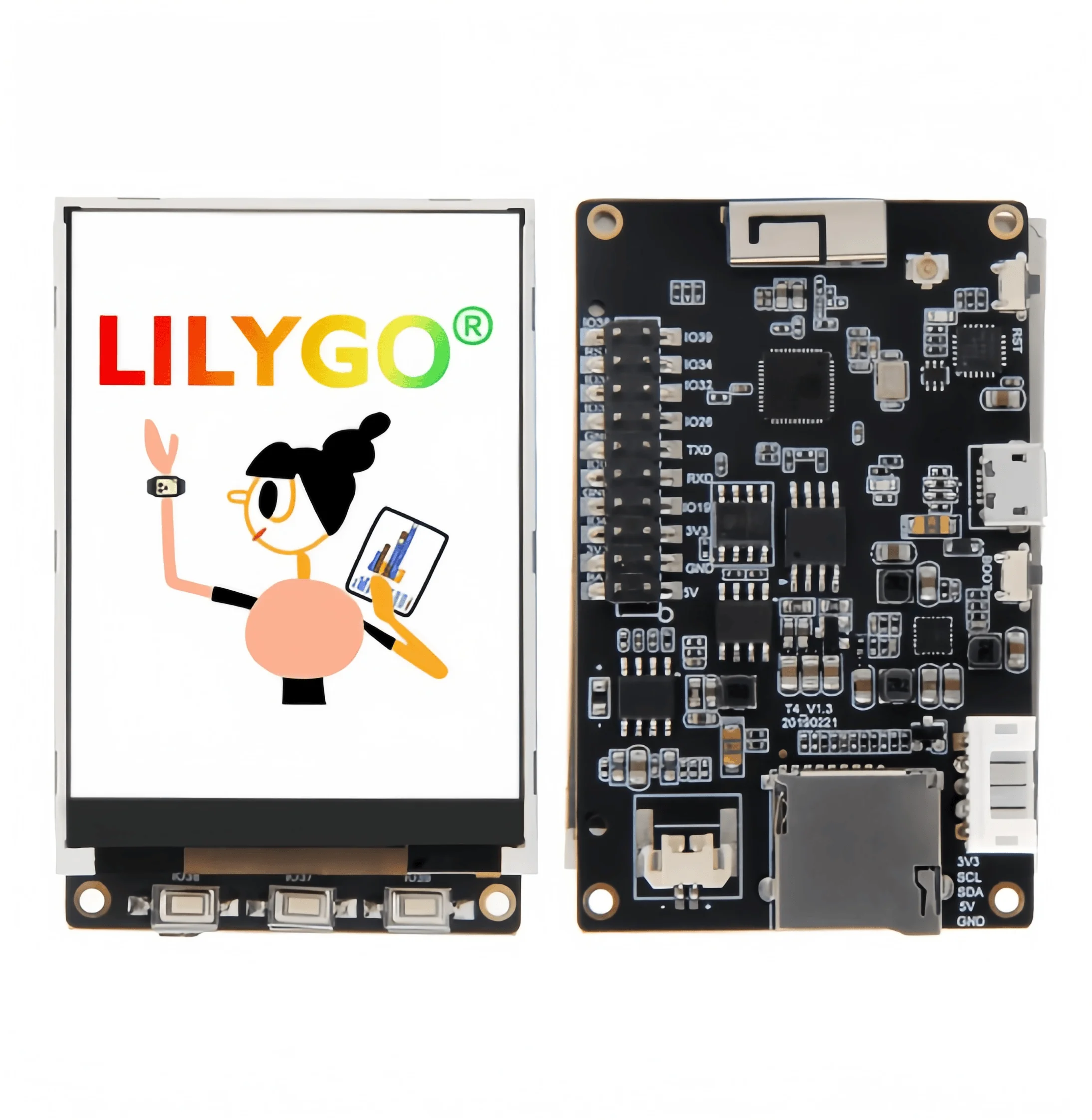 ЛИЛИГО ®   Плата разработки модуля Wi-Fi и Bluetooth TTGO T4 ESP32 ILI9341 с TFT LCD-дисплеем