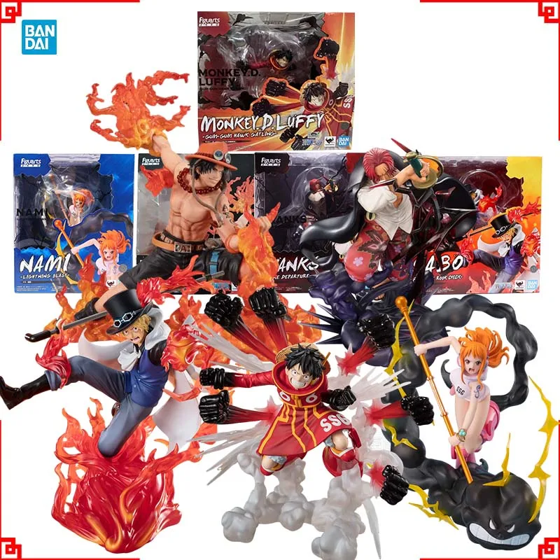 

Bandai One Piece Anime Figure Figuarts ZERO Luffy Gum Hawk Nami Lightning Sabo Fire Shanks Divine Ace Bounty Action Figures Toys