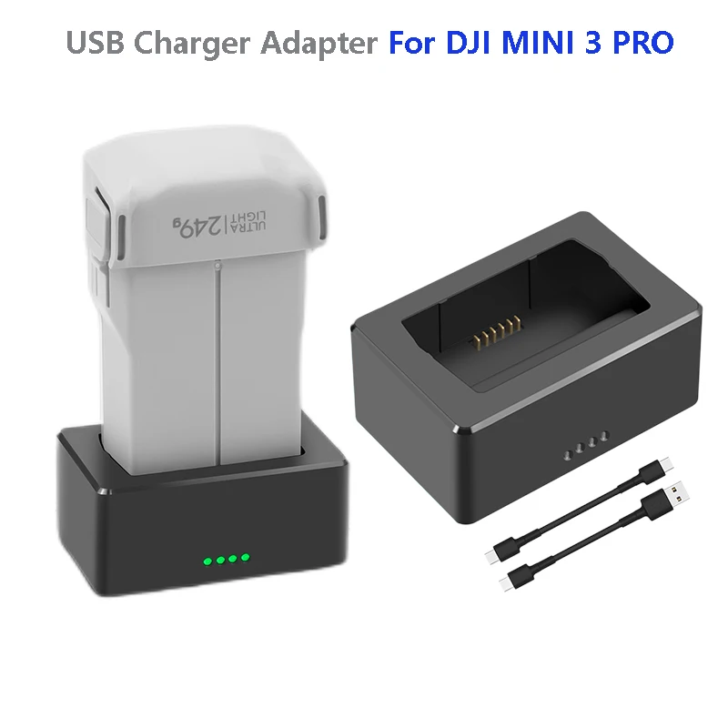 USB Charging Adapter for DJI MINI 4/MINI 3/MINI 3 PRO Drone Battery Charger Compatible with Mini 3 Drone Accessories