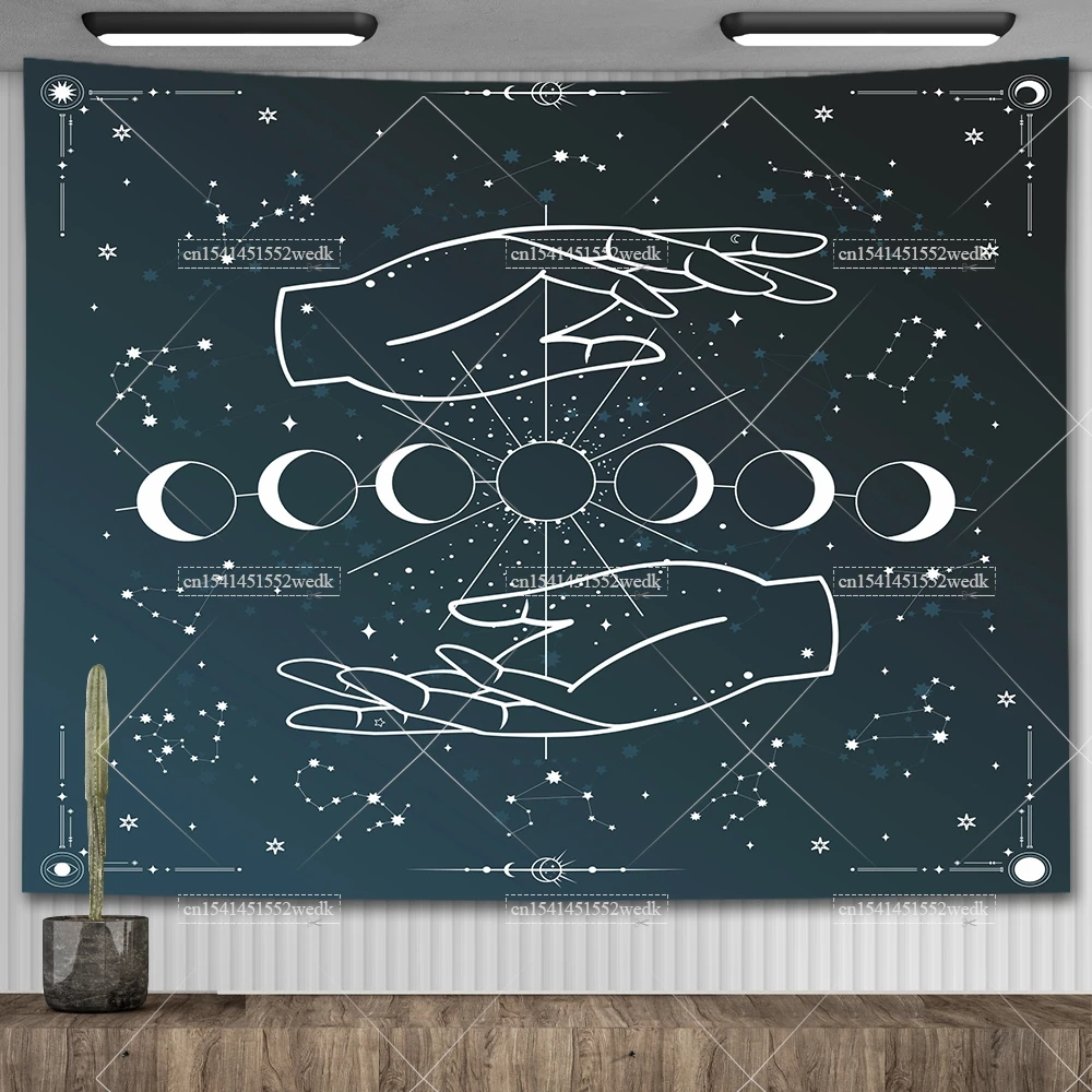 Tarot Reading Cloth Constellation Zodiac Astrology Tapestry Wall Hanging Aesthetic Bedroom Decor Sun And Moon Altar Cloths