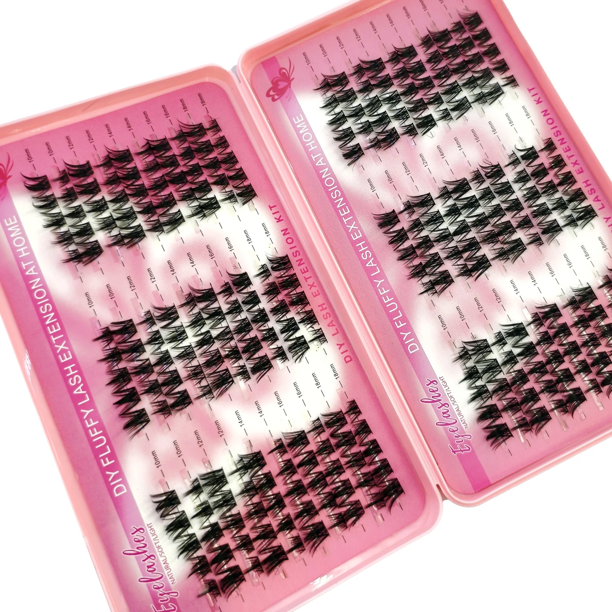 60 file Manga Cluster per ciglia con punte Estensioni ciglia a grappolo sottile Fluffy Anim Cluster Mink Fairy Ciglia individuali